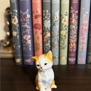 Franklin Mint Orange and White Cat Figurine